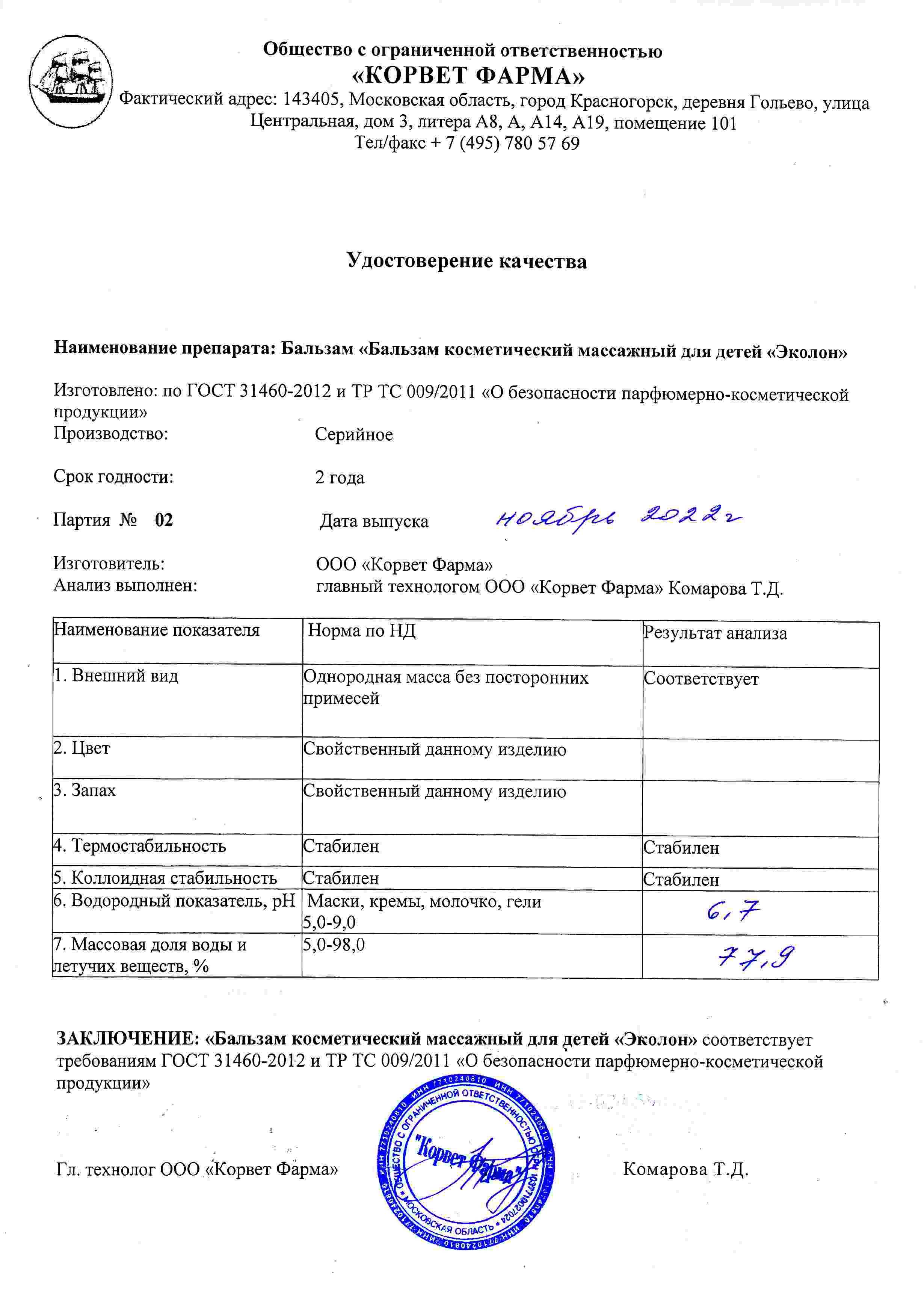 Паспорт №11202202